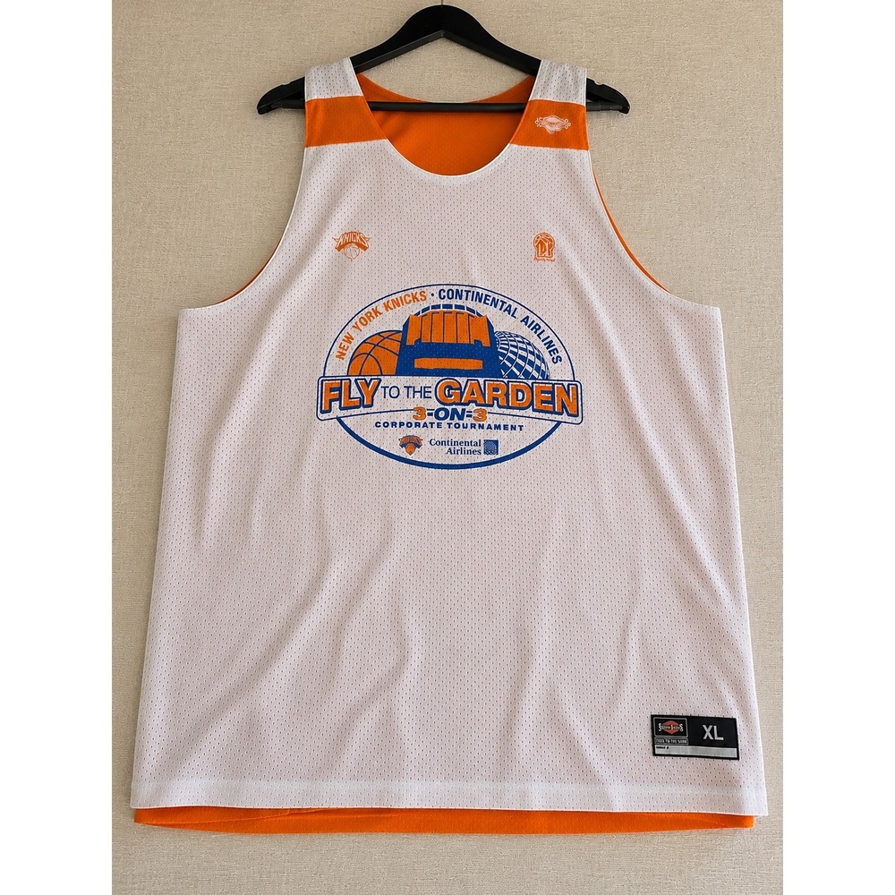 Vintage New York Knicks Fly To The Garden 3-on-3 Reversible Jersey XL Rare